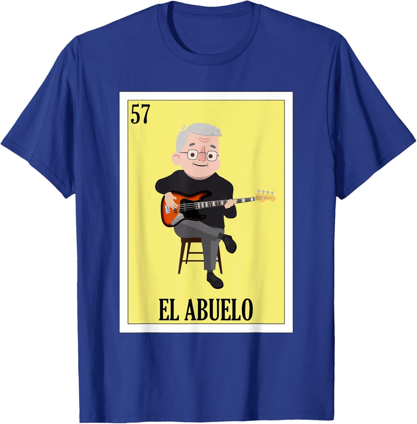 Funny Mexican Guitar Design for Grandpa - El Abuelo T-Shirt - T-Shirt | Royal