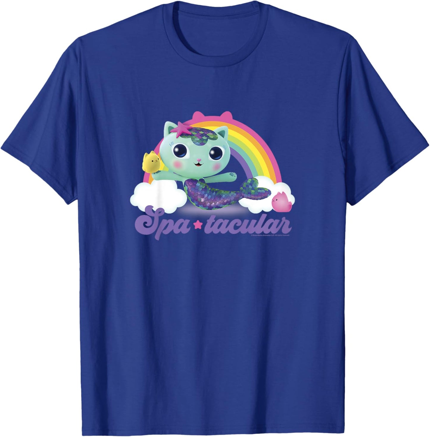 Kids Gabby's Dollhouse MerCat Spa-tacular Rainbow Youth T-Shirt - T-Shirt | Royal