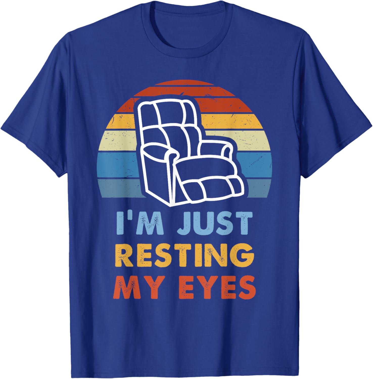 I'm Just Resting My Eyes Funny Vintage Dad Grandpa Gifts T-Shirt - T-Shirt | Royal