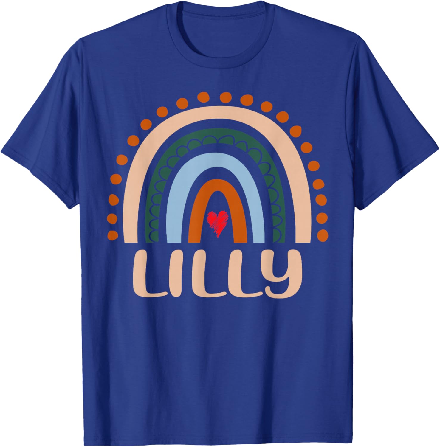 Lilly Name Personalized Funny Women Rainbow Lilly T-Shirt - T-Shirt | Royal