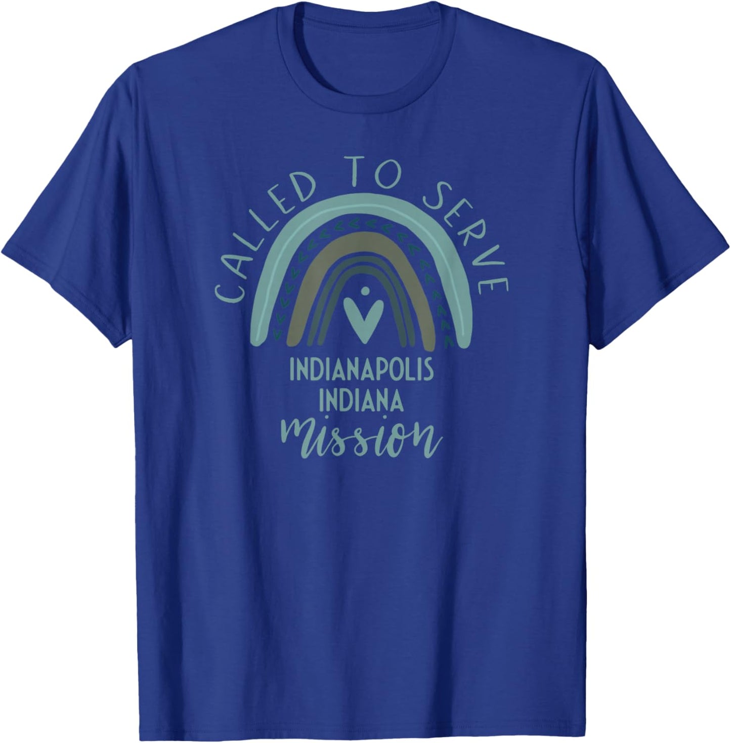 Called To Serve Boho Rainbow Indianapolis Indiana Mission T-Shirt - T-Shirt | Royal