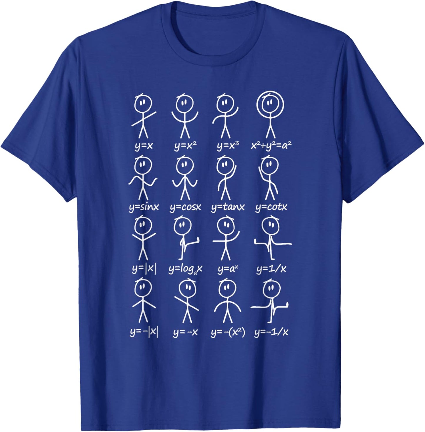Algebra Dance Funny Graph Figures Math Equation Teacher T-Shirt - T-Shirt | Royal