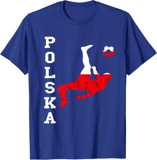 Polska Soccer Team Polish Pride Polish Roots Poland Flag T-Shirt - T-Shirt | Royal