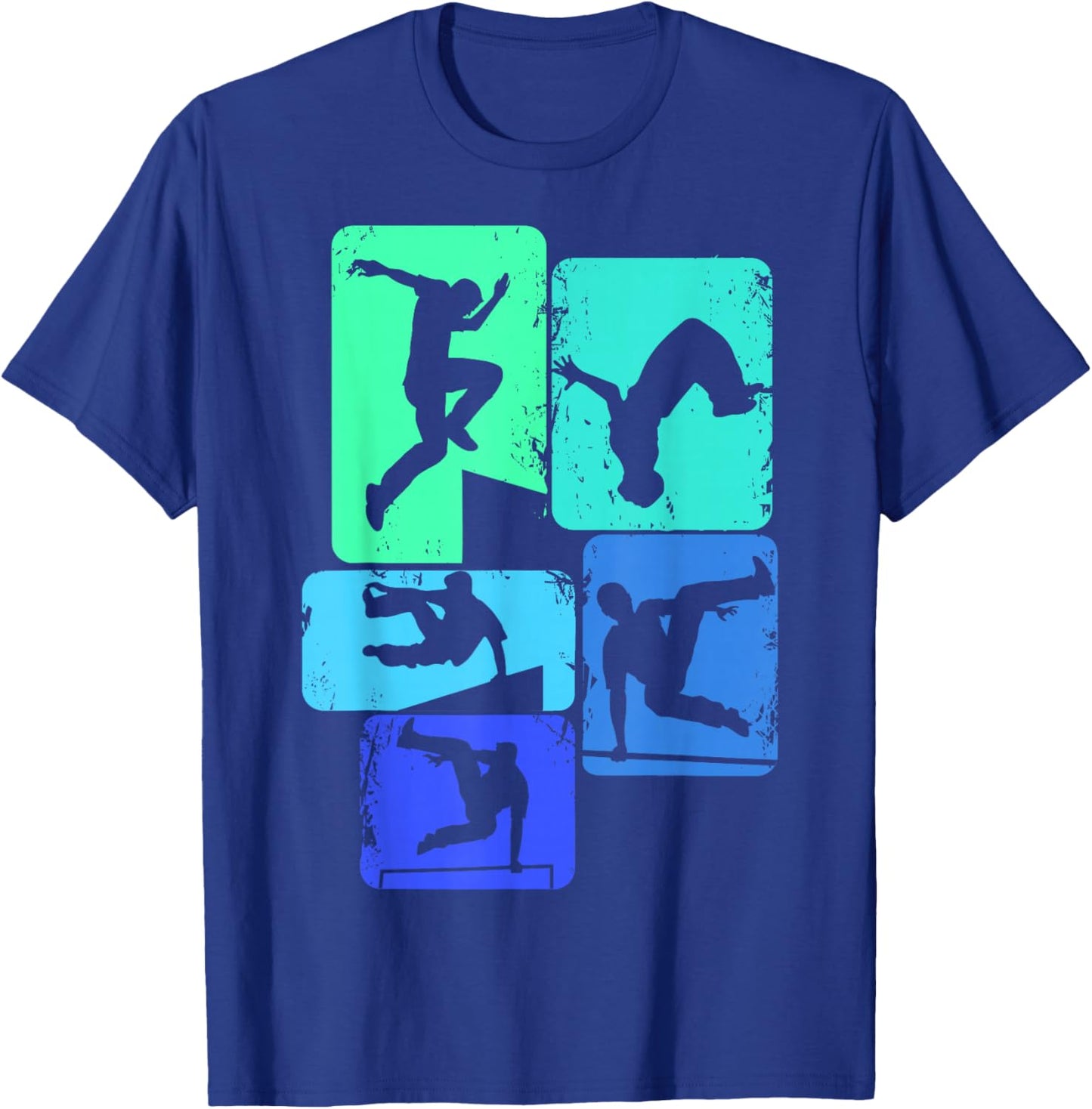 Parkour Traceur Freerunner Freerunning Kids Boys Men T-Shirt - T-Shirt | Royal