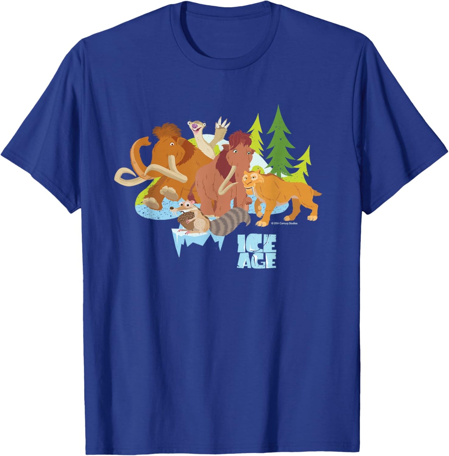20th Century Fox Ice Age 20th Anniversary Exclusive -Adults , Black, Short Sleeve, Small T-Shirt - T-Shirt | Royal