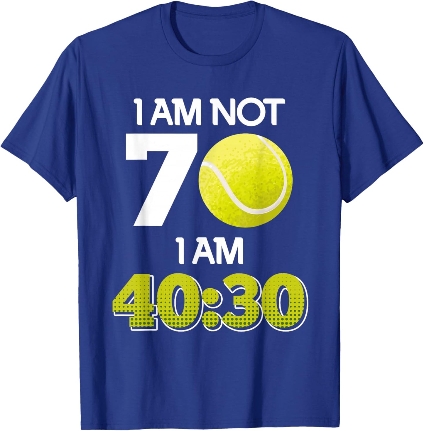 Tennis Player 70 Years 70th Birthday 70 Years T-Shirt - T-Shirt | Royal