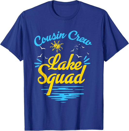 Cousin Crew Lake Squad Funny Family Vacation Lake Trip T-Shirt - T-Shirt | Royal