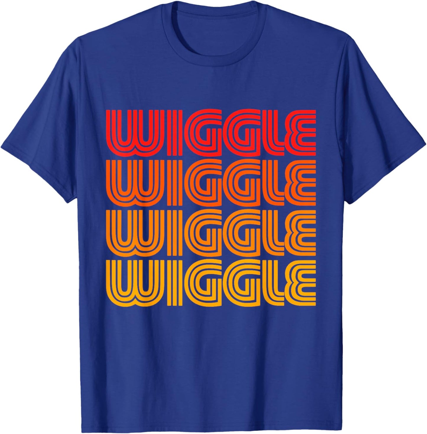 Wiggle Funny Cute Dance Movement Exercise Word 80s T-Shirt - T-Shirt | Royal