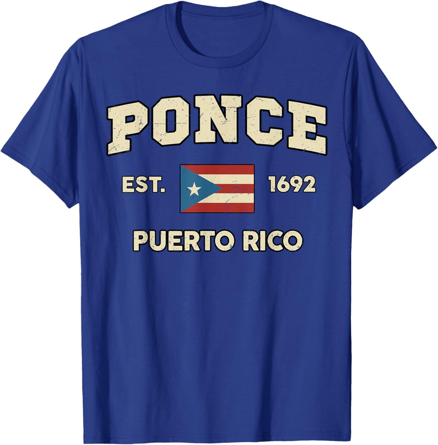 Ponce Puerto Rico Men Women Hispanic Heritage Rican Flag T-Shirt - T-Shirt | Royal