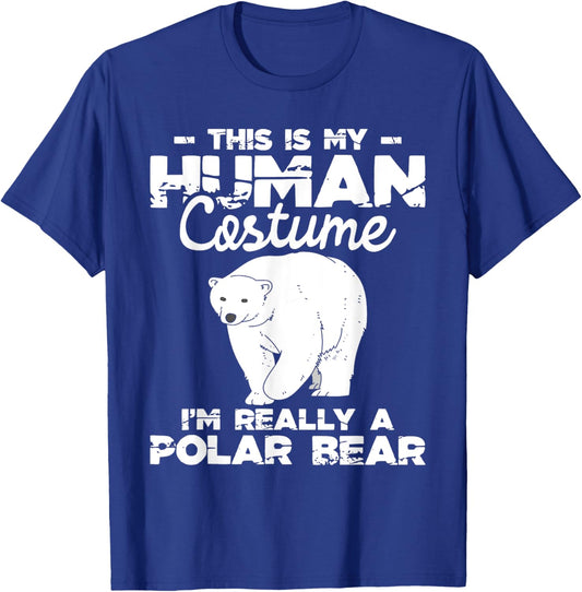 Human Costume - Polar Bear Lover Zookeeper Wildlife T-Shirt - T-Shirt | Royal