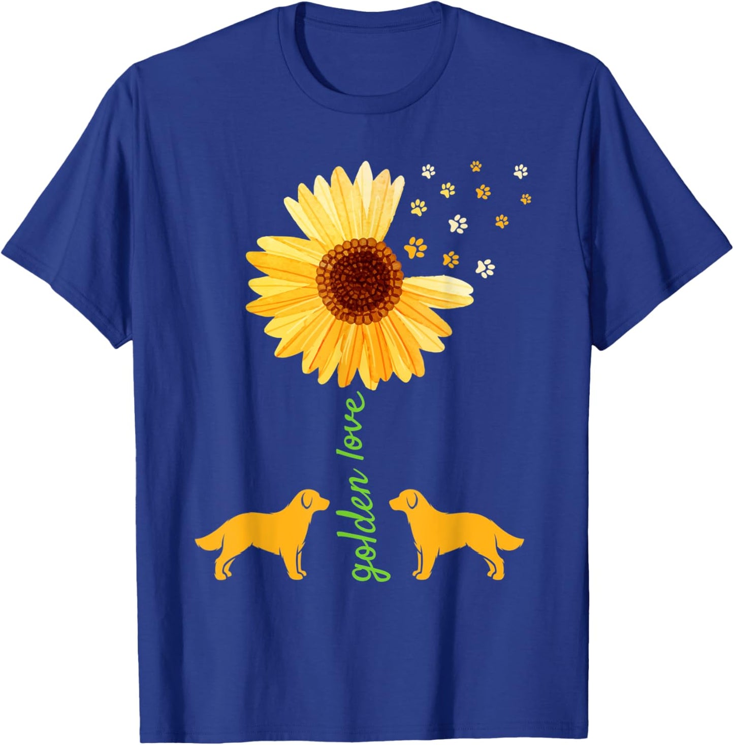 Golden Retriever Sunflower Women Dog Mother T-Shirt - T-Shirt | Royal