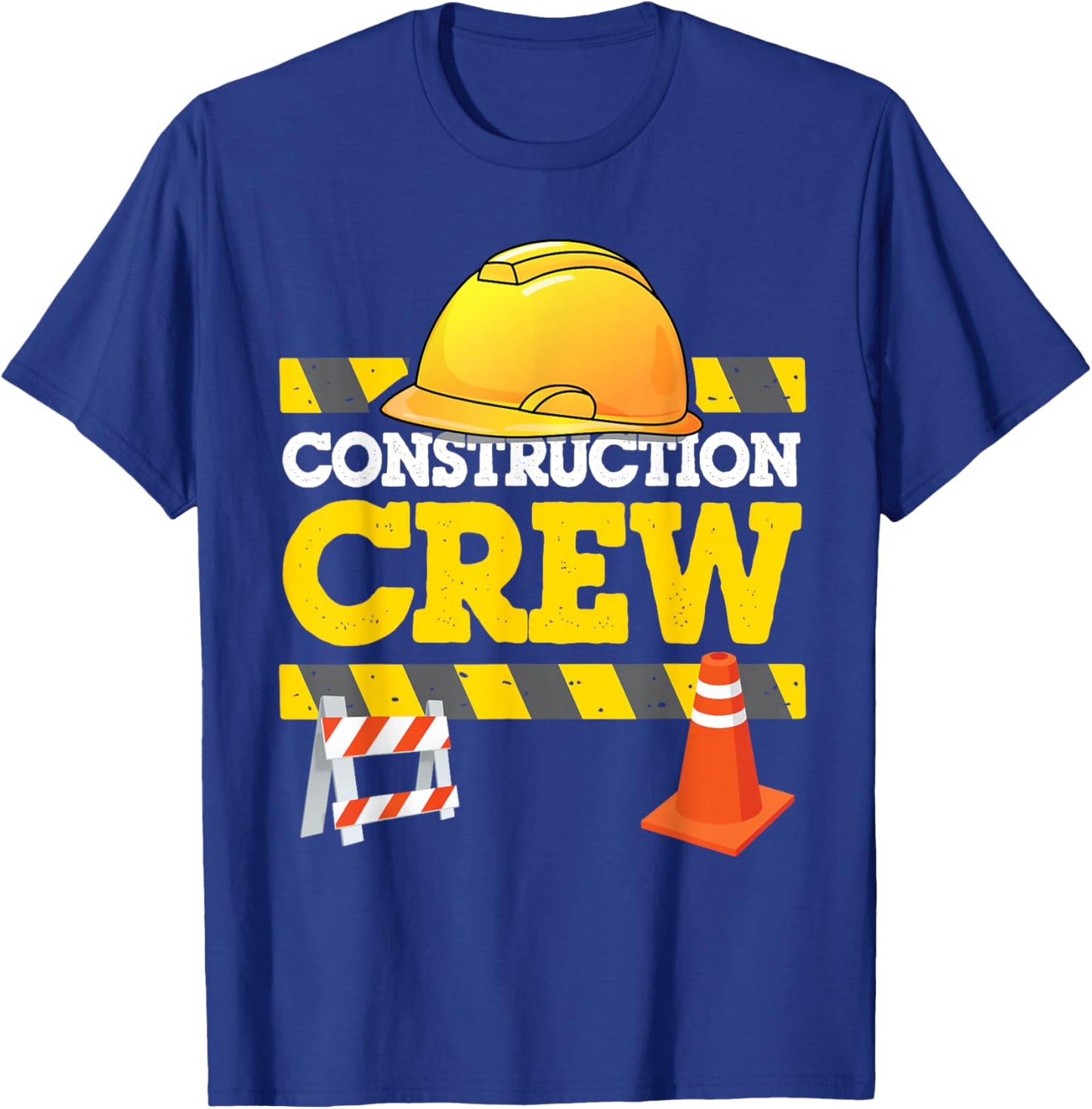Boys Birthday Construction Crew Kids Party Group Matching T-Shirt - T-Shirt | Royal