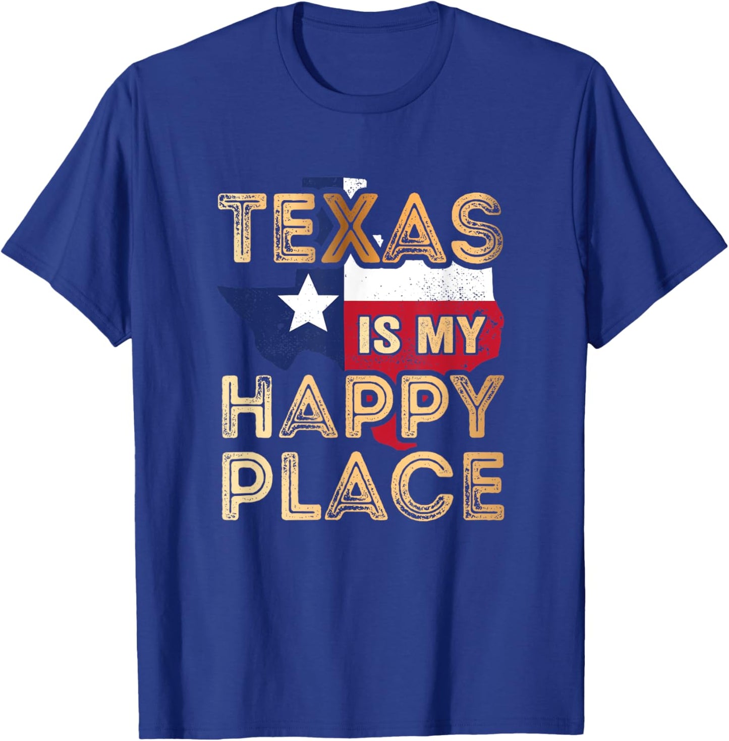 Texas is my Happy Place T-Shirt - T-Shirt | Royal