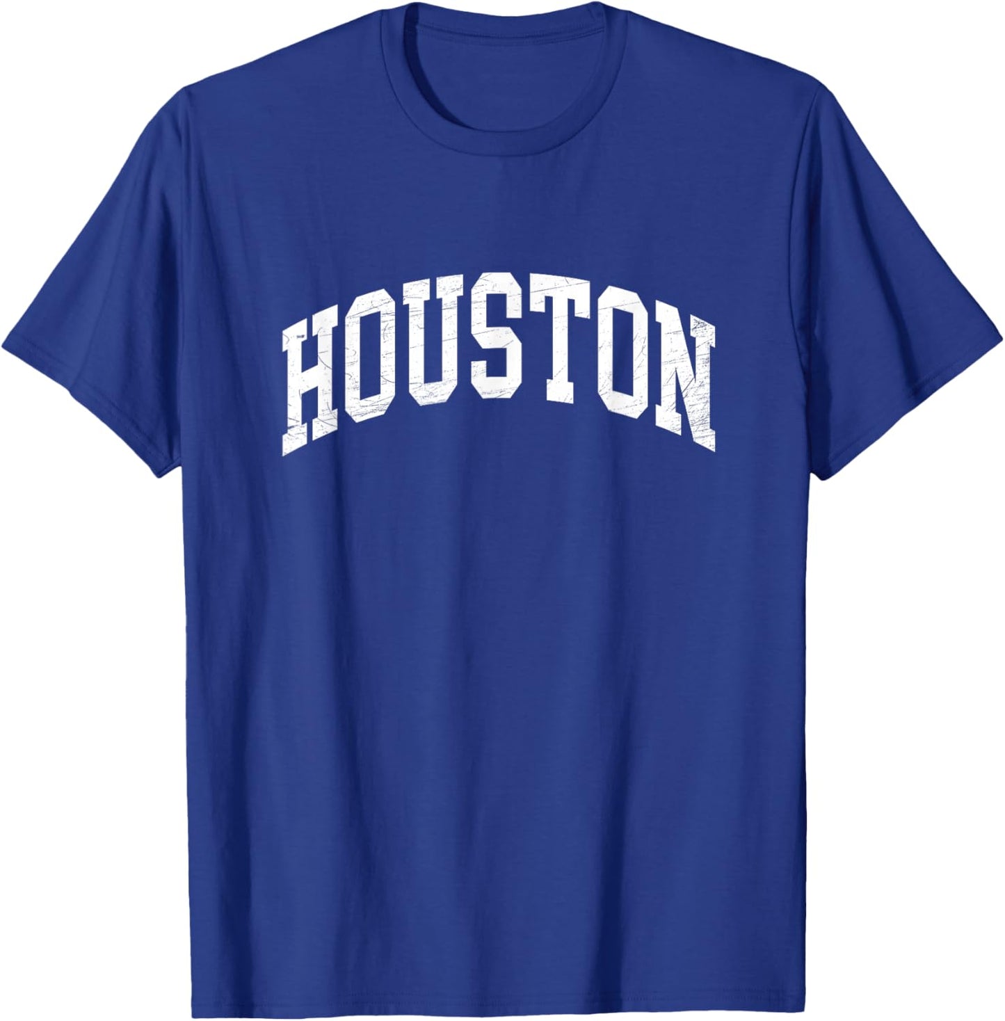 Houston - Texas -Distressed / Worn Design - Classic T-Shirt - T-Shirt | Royal