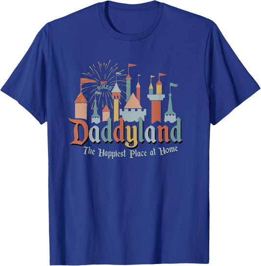 Funny Father's Day Daddyland Papa Dad Gift T-Shirt - T-Shirt | Royal