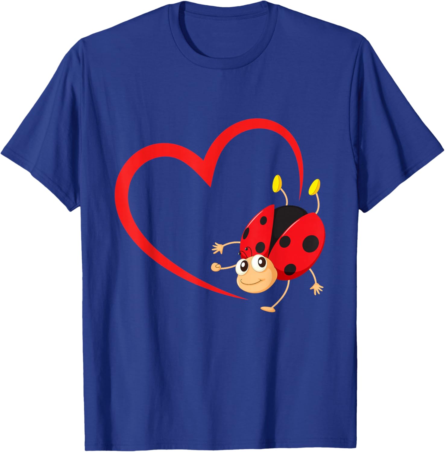 Ladybug Heart - Insectologist Insect Zoology Entomologist T-Shirt - T-Shirt | Royal