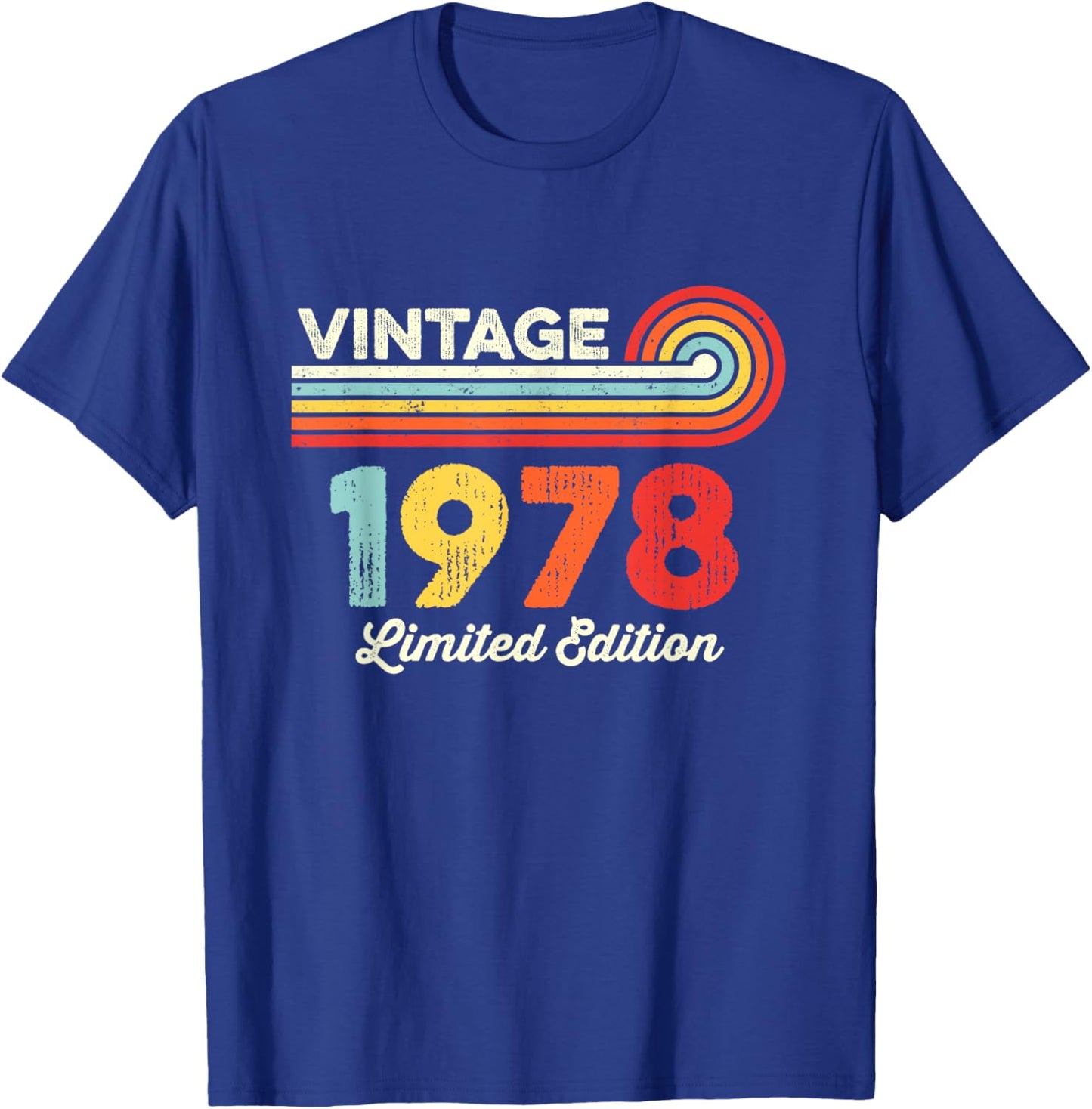 Vintage 1978 Birthday Limited Edition Men Women Born in 1978 T-Shirt - T-Shirt | Royal