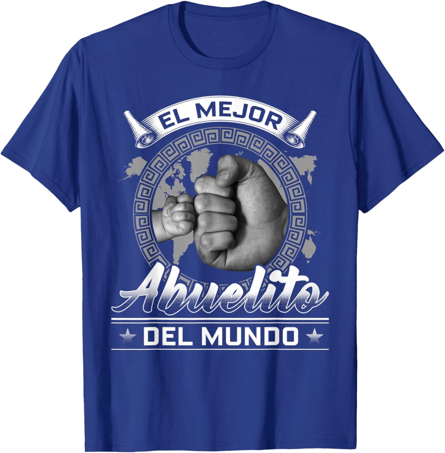 El Mejor Abuelito Del Mundo Men American Flag Decor Grandpa T-Shirt - T-Shirt | Royal