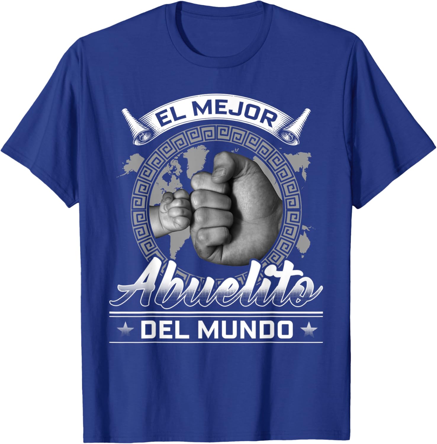 El Mejor Abuelito Del Mundo Men American Flag Decor Grandpa T-Shirt - T-Shirt | Royal