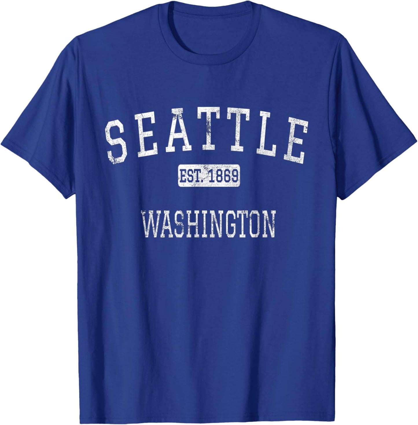Seattle Washington WA Vintage T-Shirt - T-Shirt | Royal