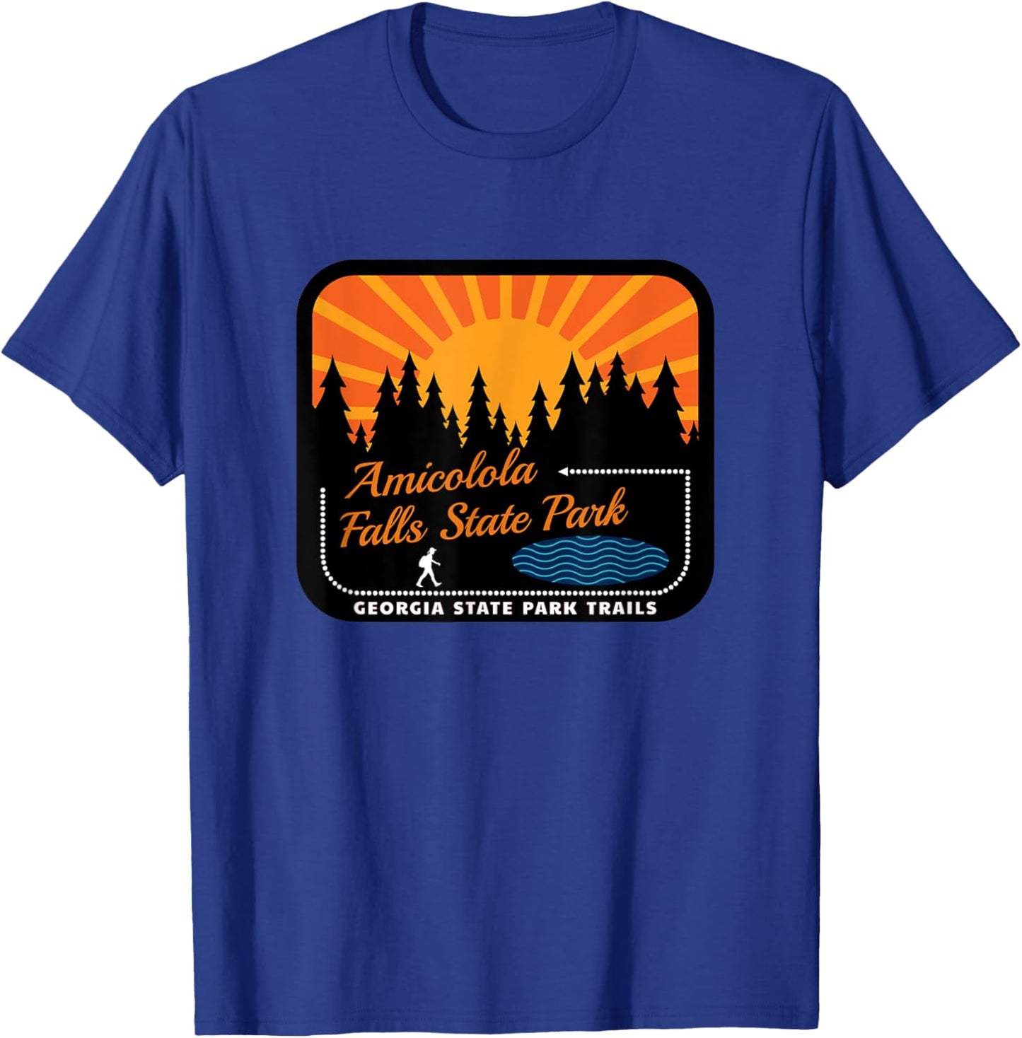 Amicolola Falls State Park Trails T-Shirt - T-Shirt | Royal