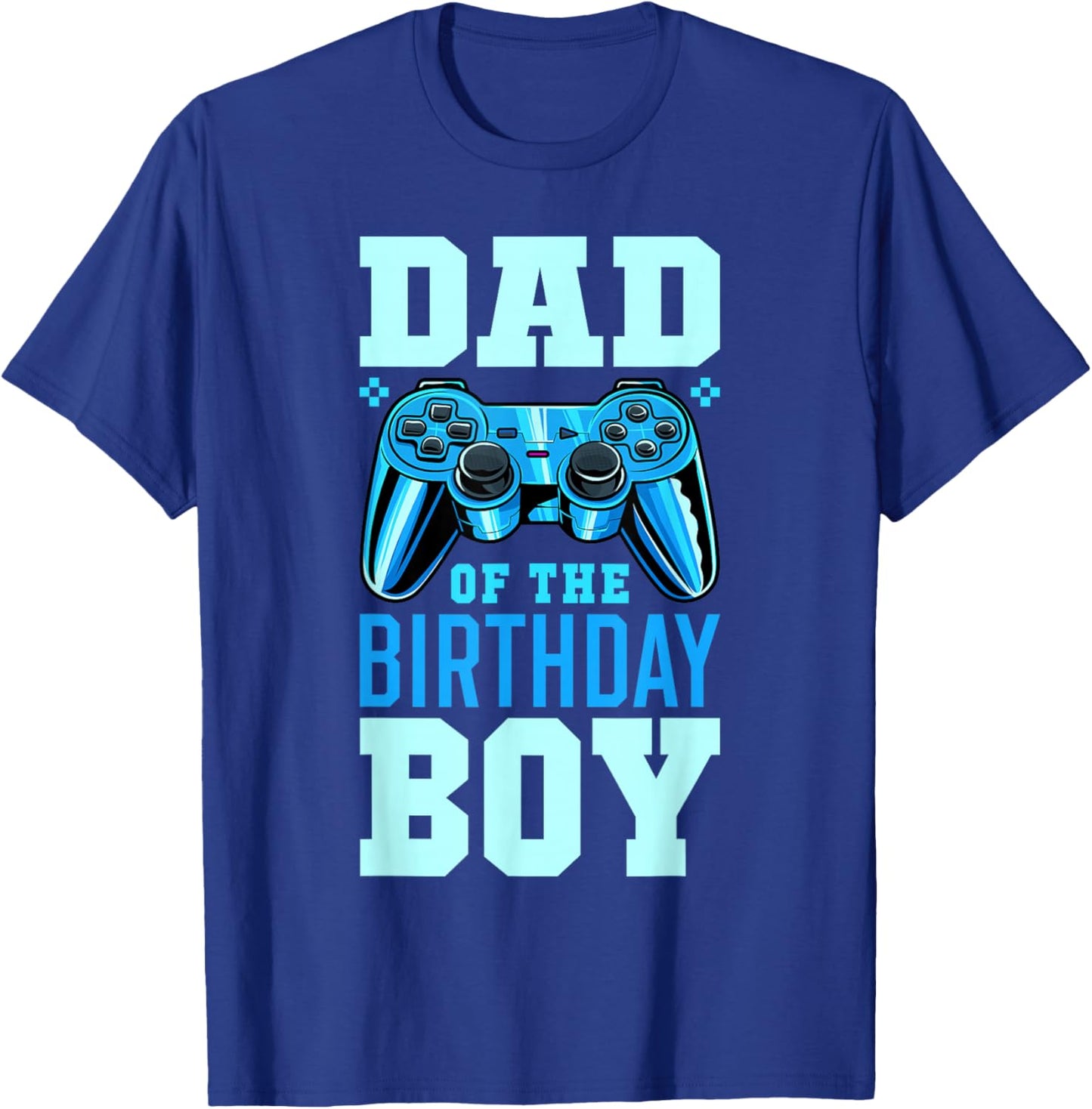 Dad of the Birthday Boy Matching Video Gamer Birthday Party T-Shirt - T-Shirt | Royal