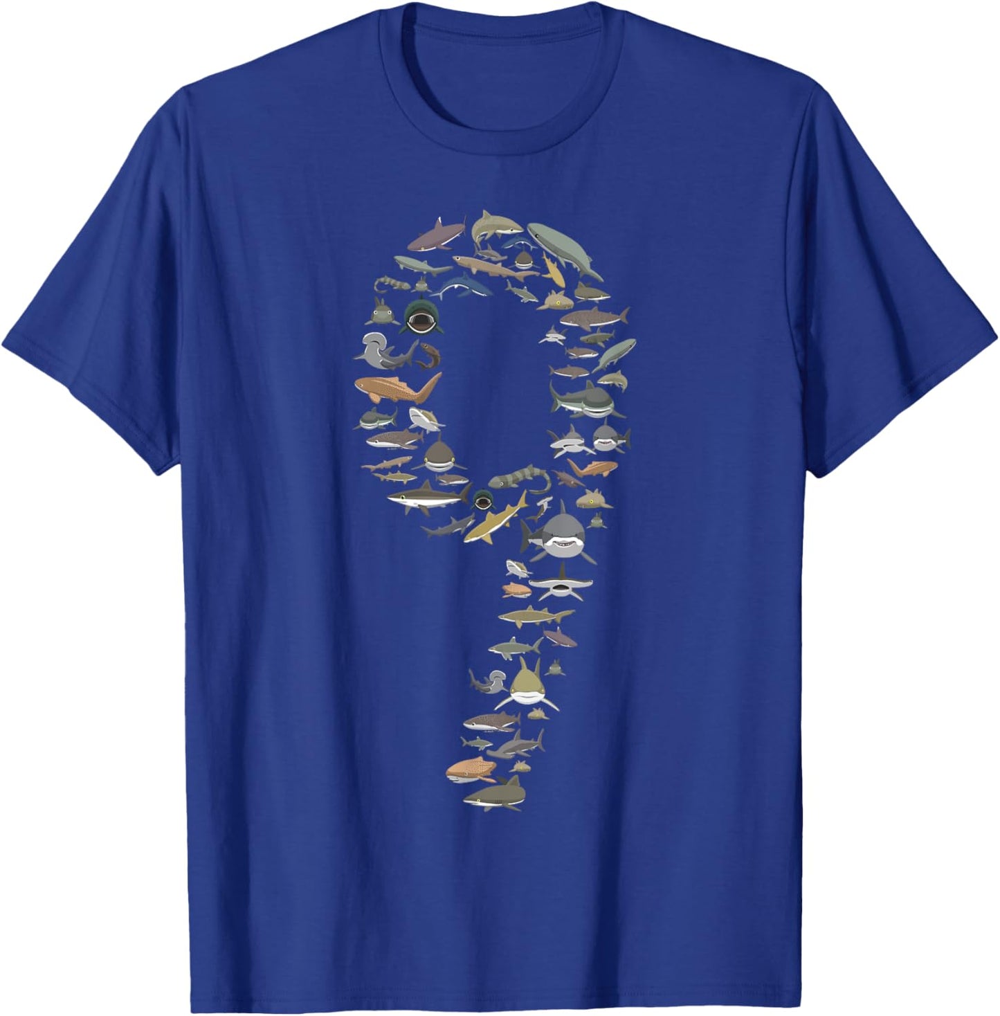 Shark Lover Type of Sharks Nine Years BDAY 9th Birthday T-Shirt - T-Shirt | Royal