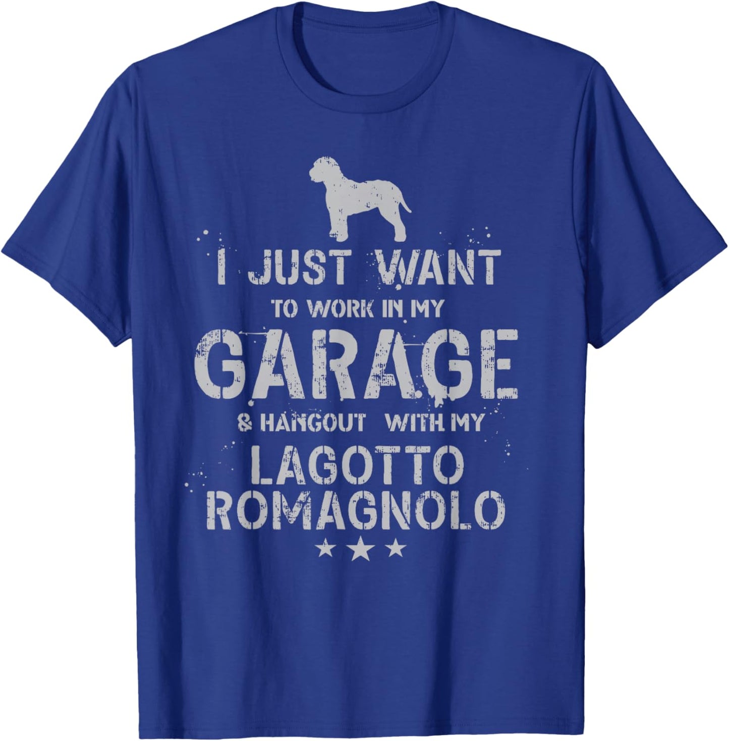Funny Lagotto Romagnolo Dad Garage Men Hang T-Shirt - T-Shirt | Royal