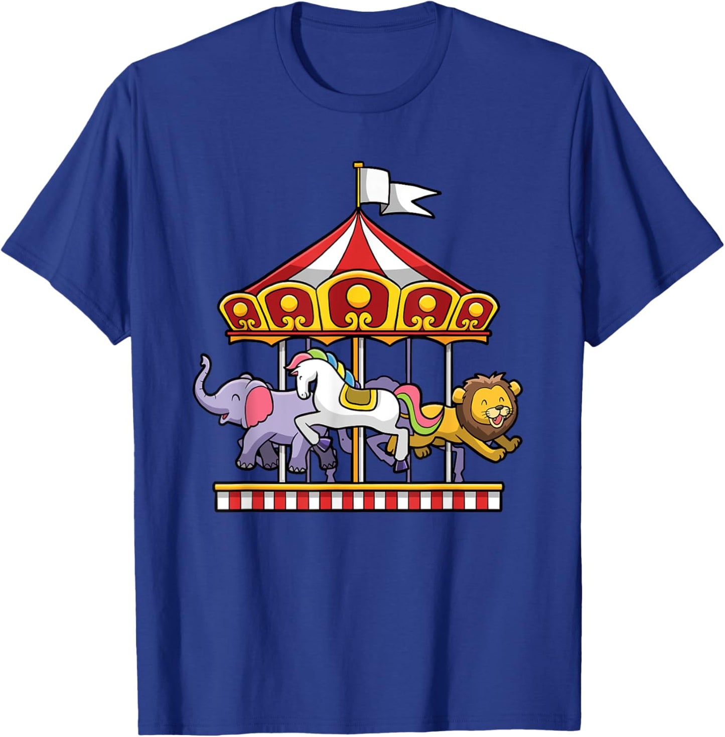 Horse Carousel Cute Carnival Ride Animals Circus T-Shirt - T-Shirt | Royal