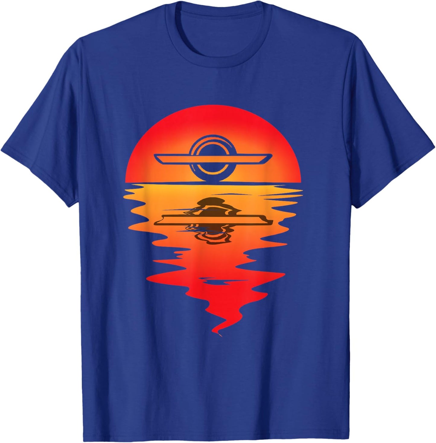 Electric Skateboard Vintage Sunset Onewheel Float Monowheel T-Shirt - T-Shirt | Royal