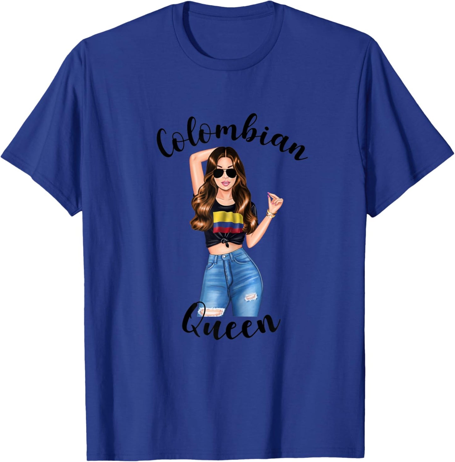 Colombian Queen Sexy Colombiana Colombia Woman T-Shirt - T-Shirt | Royal
