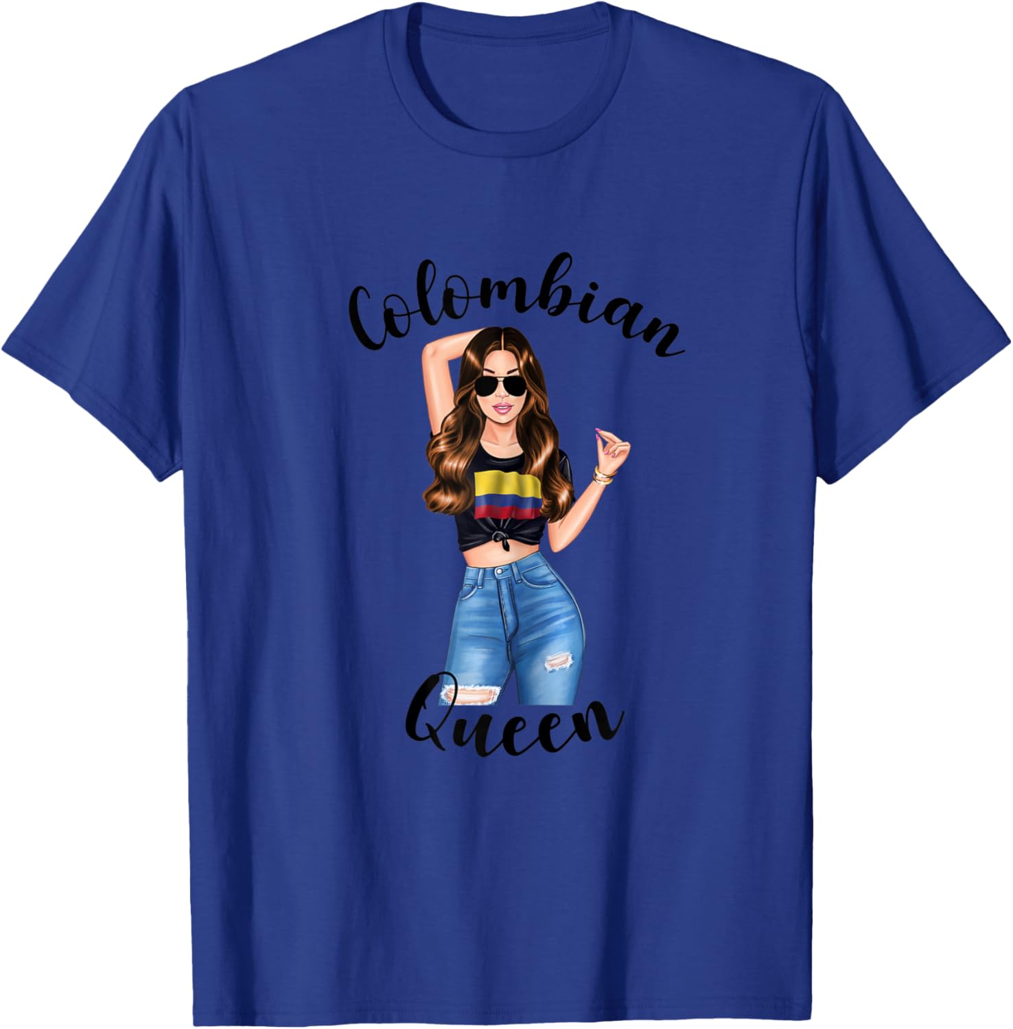 Colombian Queen Sexy Colombiana Colombia Woman T-Shirt - T-Shirt | Royal