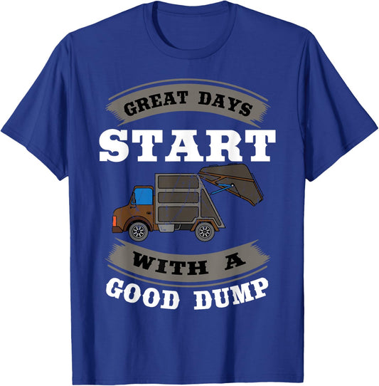 Recycling Trash Truck Environmentalist Good Dump Recyclist T-Shirt - T-Shirt | Royal
