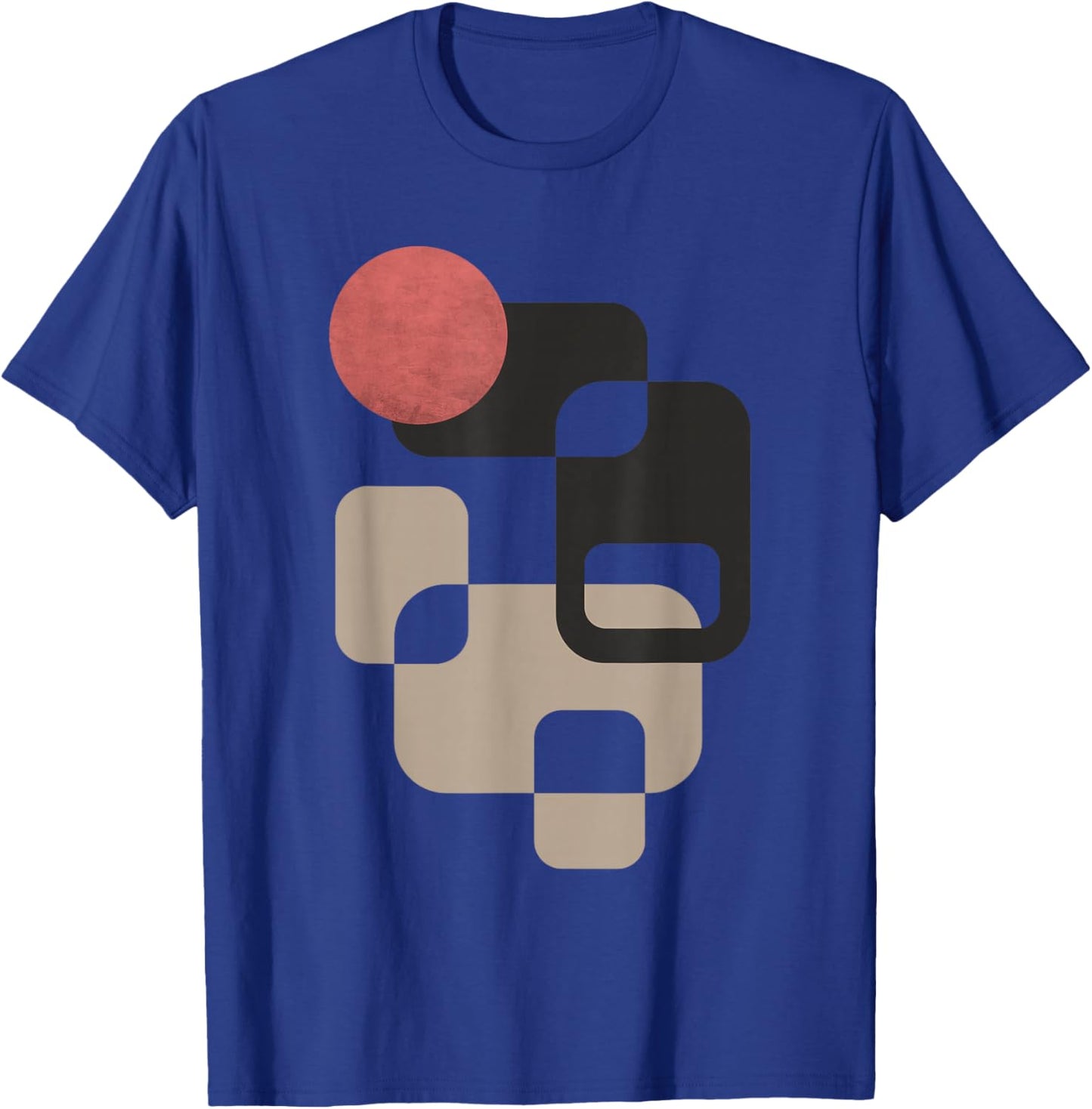 Retro Geometric Shapes T-Shirt - T-Shirt | Royal