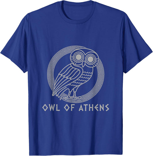 Greek Mythology Athena | Owl of Athens T-Shirt - T-Shirt | Royal