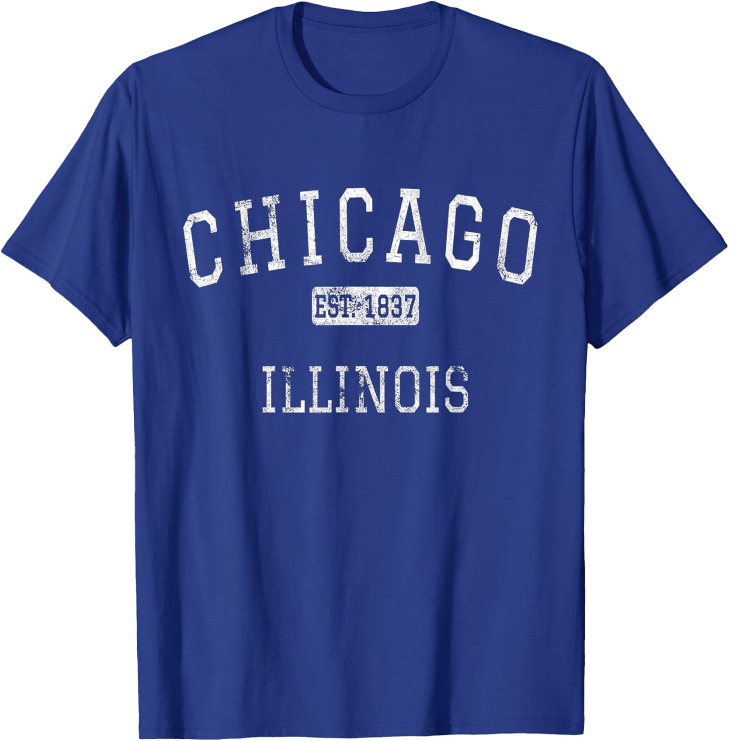 Chicago Illinois IL Vintage T-Shirt - T-Shirt | Royal