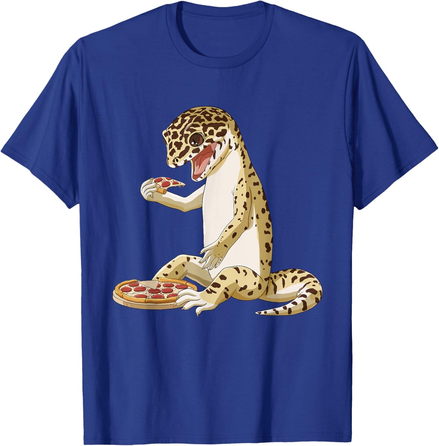Funny Pizza Lover Reptile Leopard Gecko T-Shirt - T-Shirt | Royal