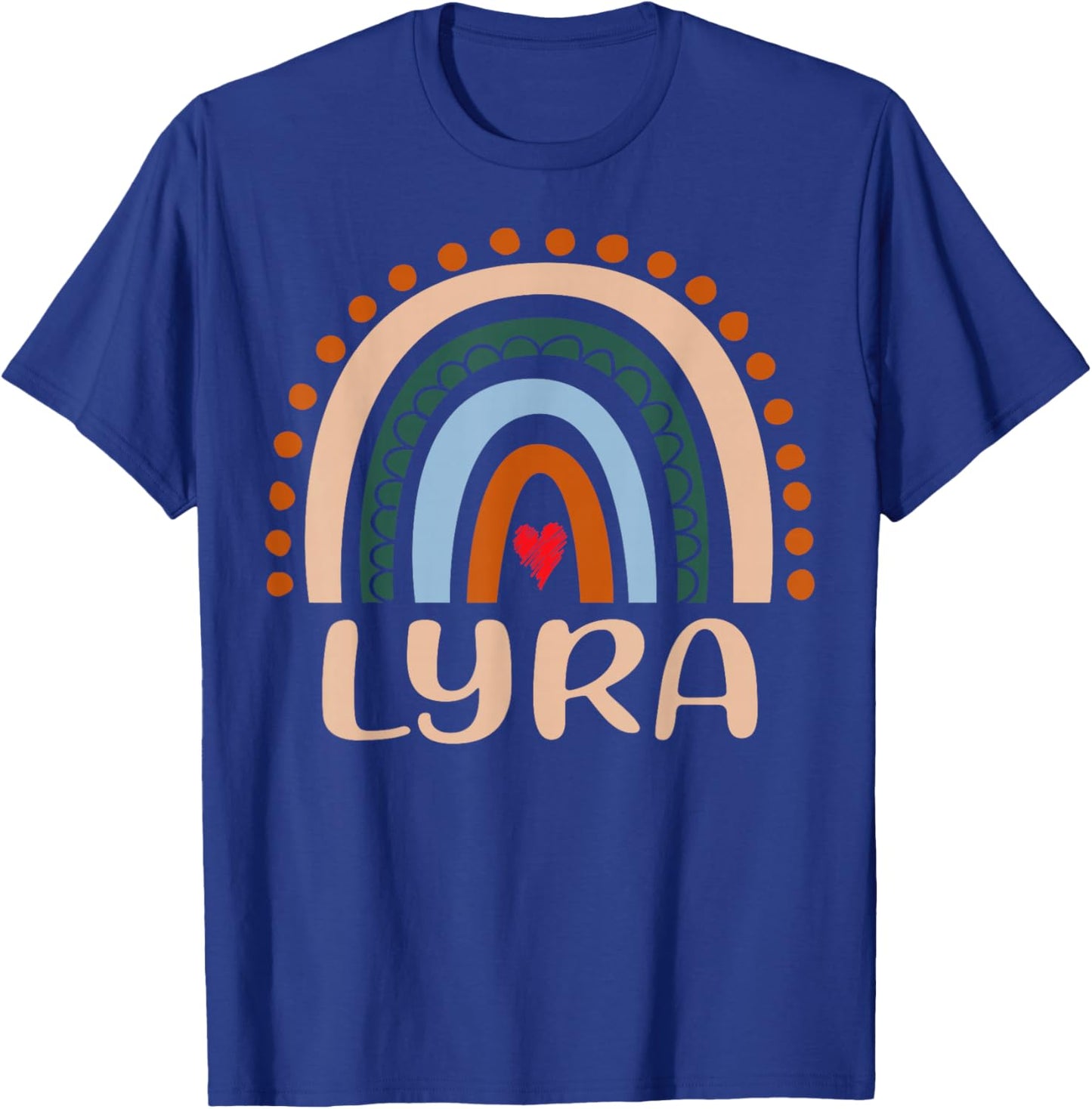 Lyra Name Personalized Funny Women Rainbow Lyra T-Shirt - T-Shirt | Royal