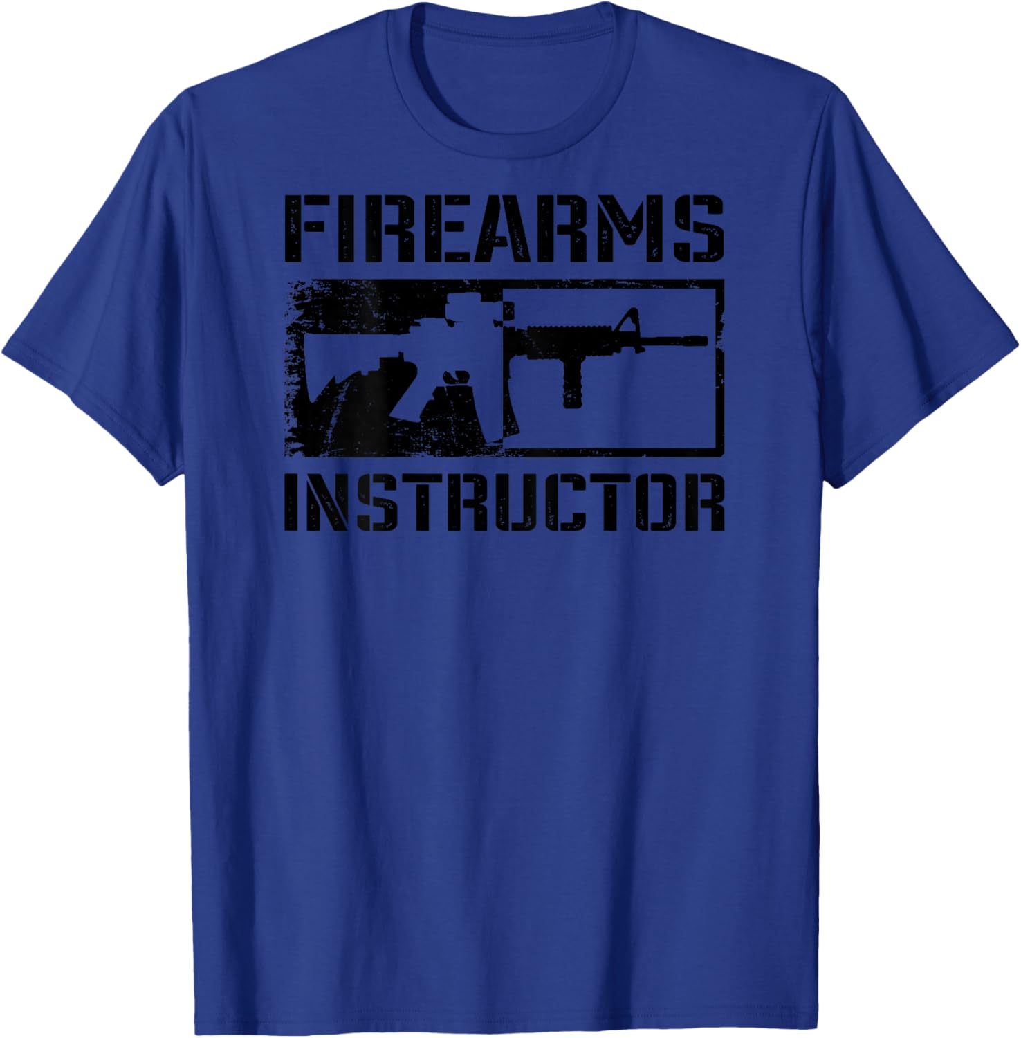 Firearms Instructor (Design ON Back) T-Shirt - T-Shirt | Royal