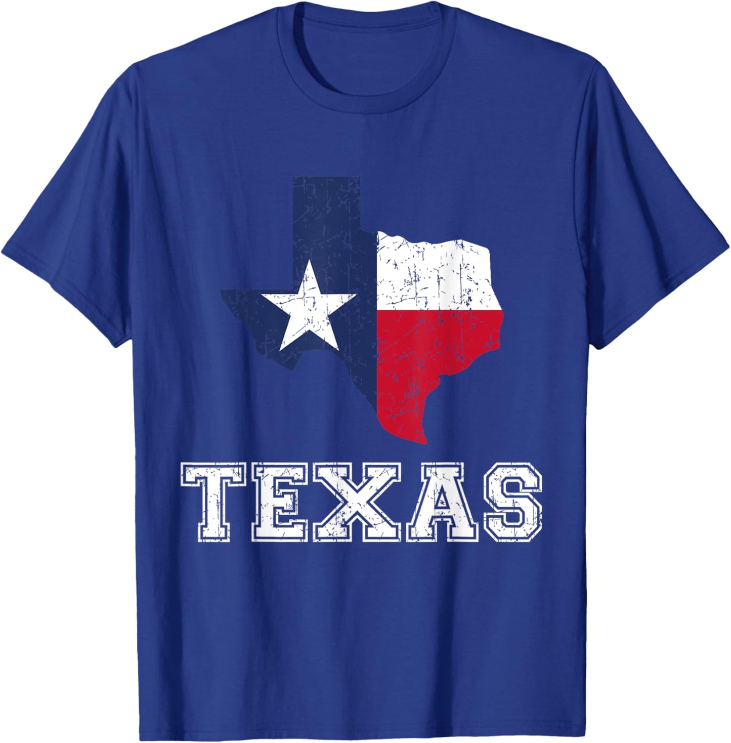 Texas Proud Texan Patriot American USA Flag Vintage Map T-Shirt - T-Shirt | Royal
