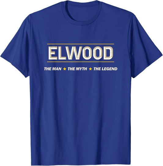 Elwood the Man the Myth the Legend | Myth Legend Name T-Shirt - T-Shirt | Royal