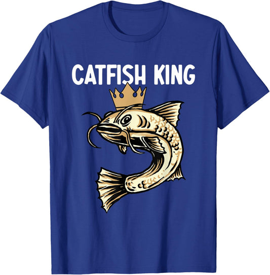 Catfish King – Fishing Enthusiast Fisherman Fishing Hobby T-Shirt - T-Shirt | Royal