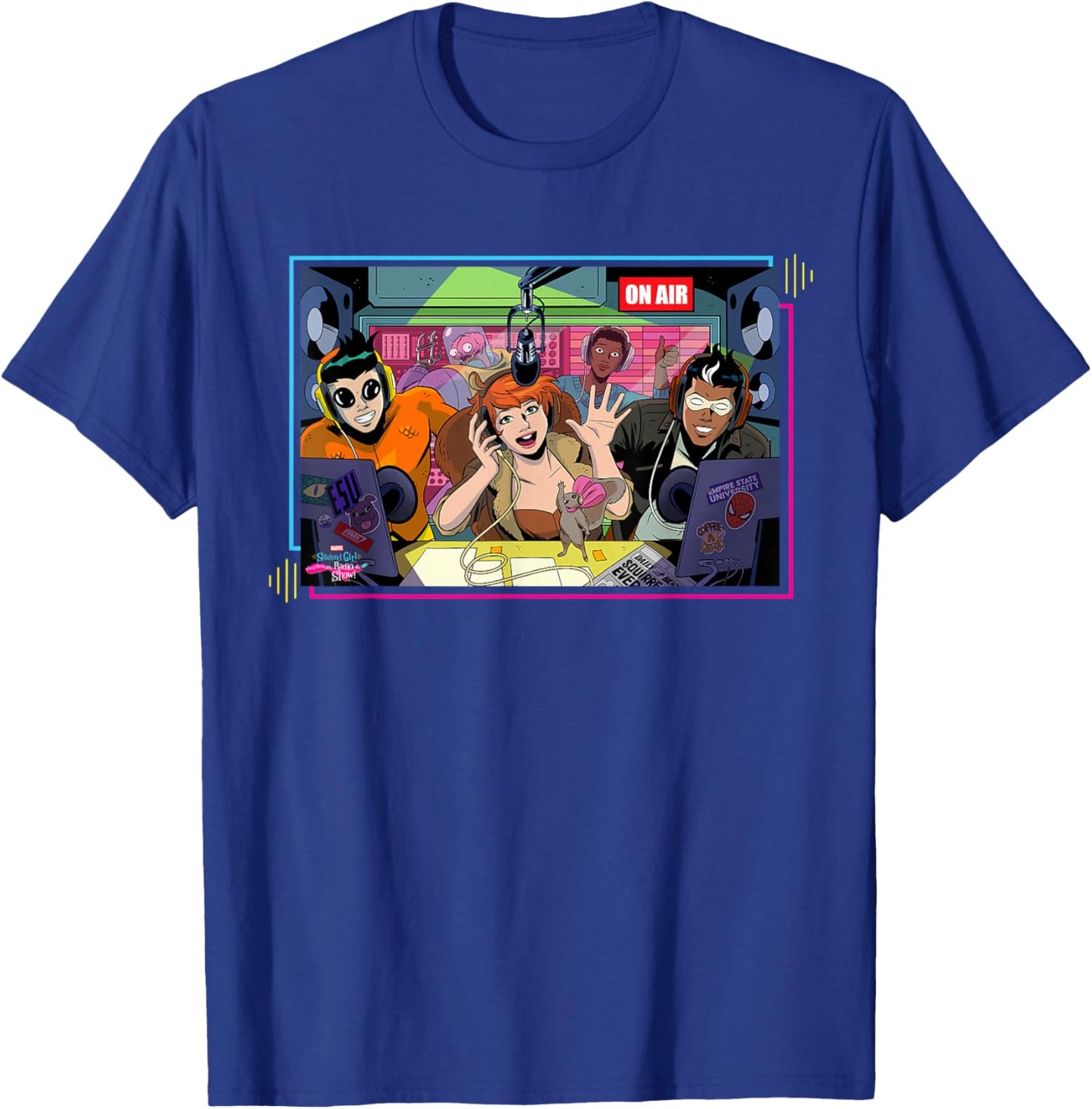 Marvel Squirrel Girl the Unbeatable Radio Show Podcast Team T-Shirt - T-Shirt | Royal