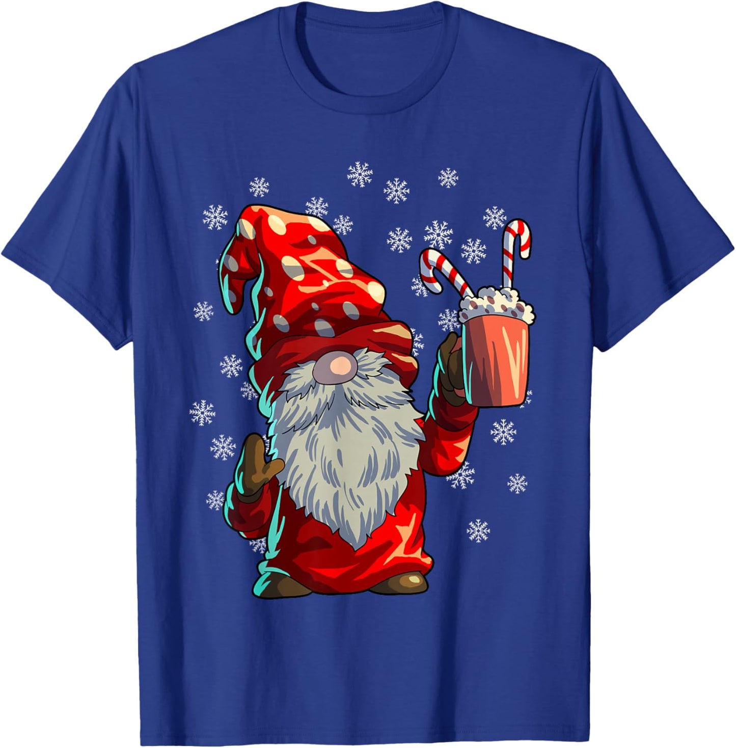 Christmas Gnome Men Women Buffalo Plaid Red Christmas T-Shirt - T-Shirt | Royal