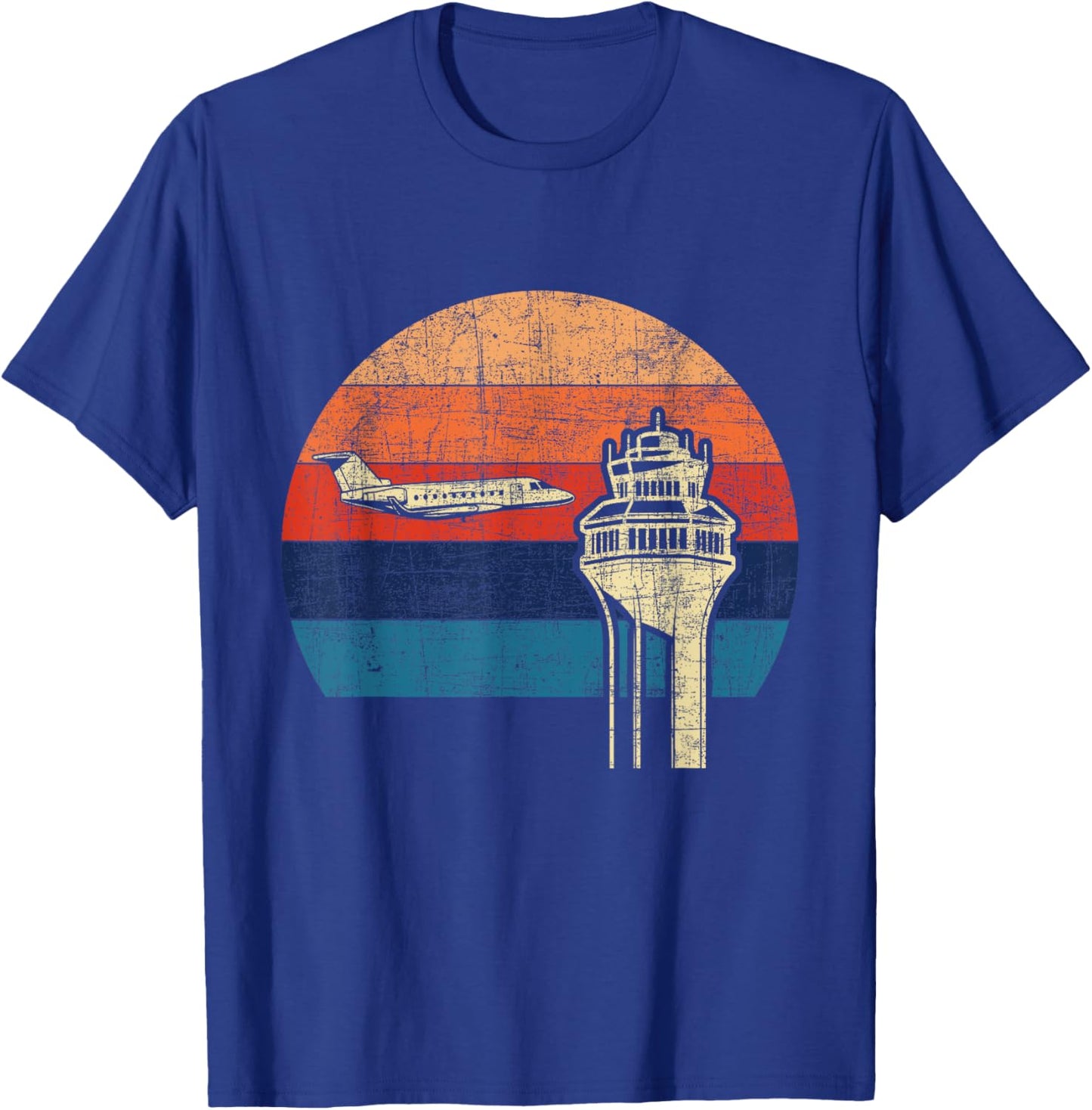 Retro Air Traffic Controller - ATC Aircraft Flight Control T-Shirt - T-Shirt | Royal