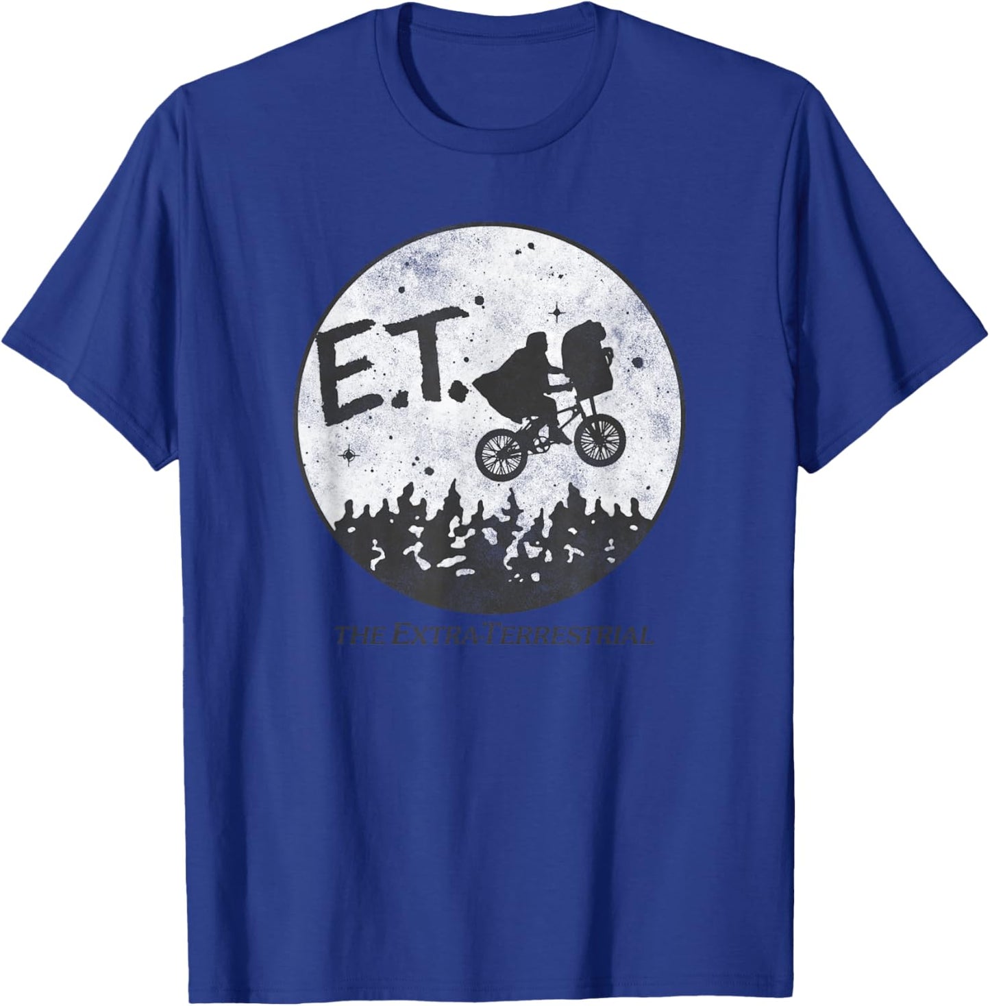 E.T. The Extra-Terrestrial Classic Flying Bike Poster T-Shirt - T-Shirt | Royal