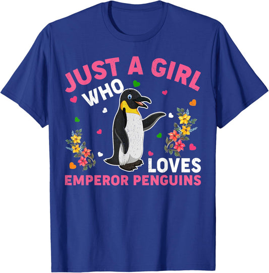Emperor Penguin Lover Just A Girl Who Loves Emperor Penguins T-Shirt - T-Shirt | Royal