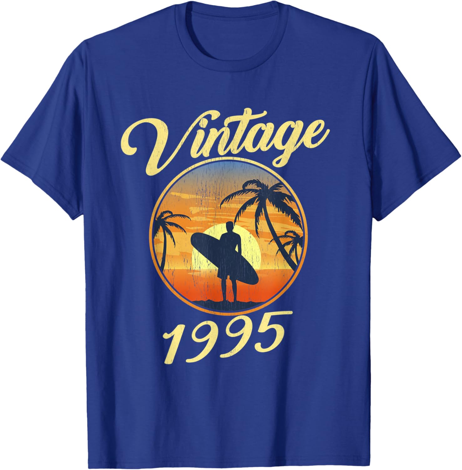 Vintage 1995 born in 1995 summer surf gift Men Women Kids T-Shirt - T-Shirt | Royal