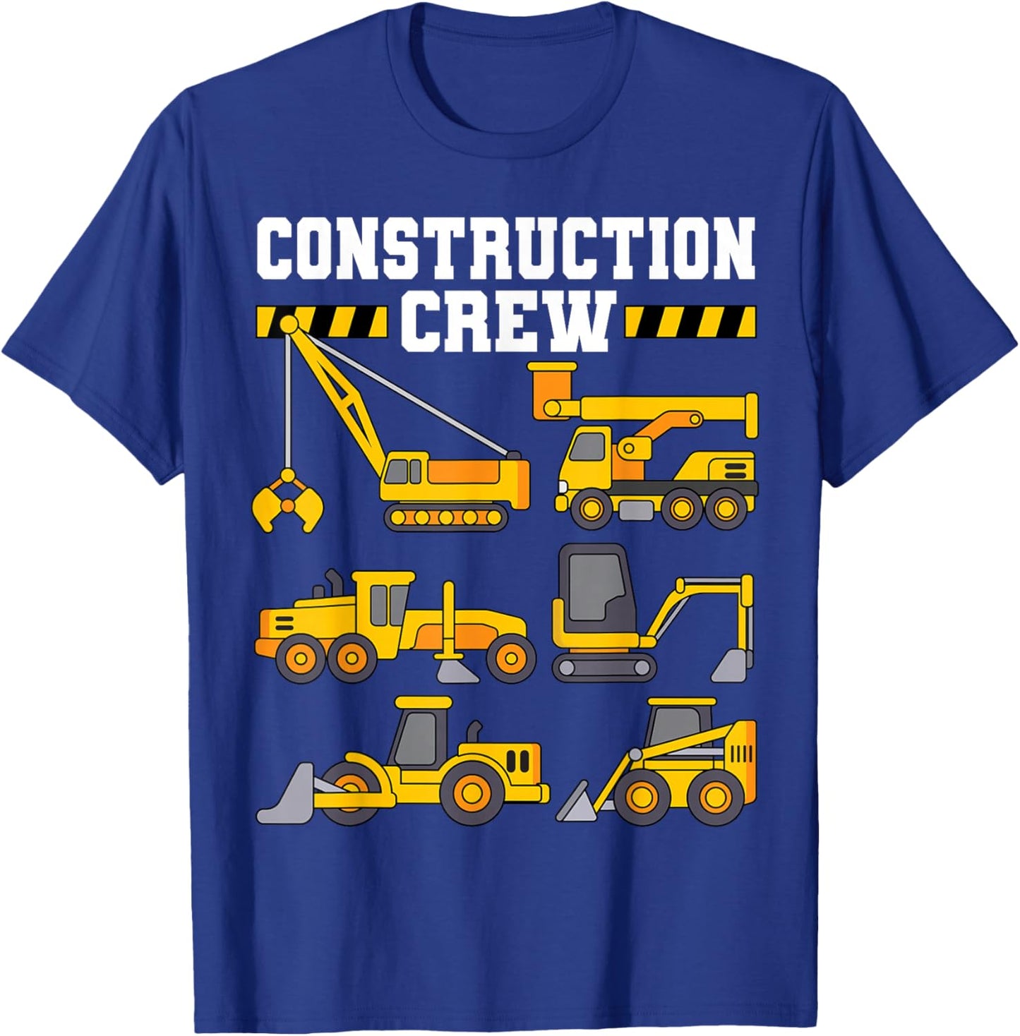 Construction Crew Worker Excavator Shirt Toddler Boys Girls T-Shirt - T-Shirt | Royal