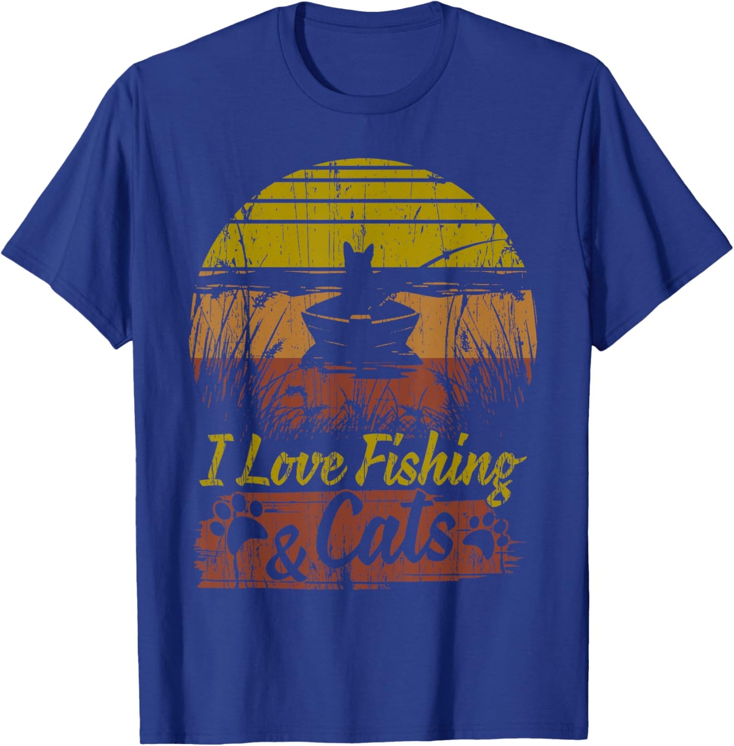 Cat I Love Fishing & Cats Present Bass Catfish Trout Women T-Shirt - T-Shirt | Royal